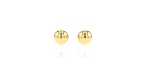 Italian 18kt Gold Vermeil Jewelry Set: Three Pairs of 3-5mm Ball Stud Earrings