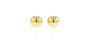 Italian 18kt Gold Vermeil Jewelry Set: Three Pairs of 3-5mm Ball Stud Earrings