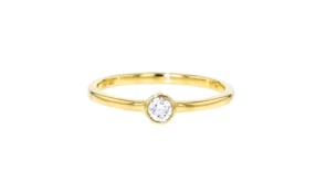 .15 Carat Bezel-Set Lab-Grown Diamond Solitaire Ring in 14kt Yellow Gold