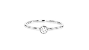 .15 Carat Bezel-Set Lab-Grown Diamond Solitaire Ring in 14kt White Gold