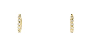 .15 ct. t.w. Bezel-Set Lab-Grown Diamond Huggie Hoop Earrings in 14kt Yellow Gold