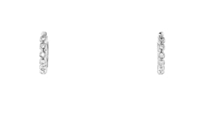 .15 ct. t.w. Bezel-Set Lab-Grown Diamond Huggie Hoop Earrings in 14kt White Gold