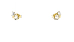 .20 ct. t.w. Lab-Grown Diamond Toi et Moi Earrings in 14kt Yellow Gold