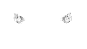 .20 ct. t.w. Lab-Grown Diamond Toi et Moi Earrings in 14kt White Gold
