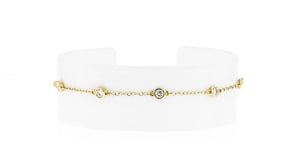 .25 ct. t.w. Bezel-Set Lab-Grown Diamond Station Bracelet in 14kt Yellow Gold