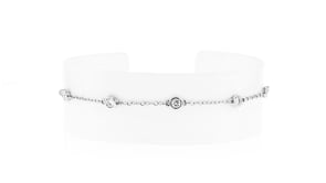 .25 ct. t.w. Bezel-Set Lab-Grown Diamond Station Bracelet in 14kt White Gold