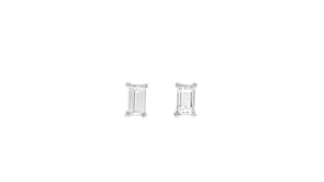 .20 ct. t.w. Baguette Lab-Grown Diamond Stud Earrings in 14kt White Gold