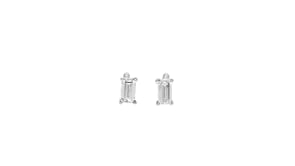 .10 ct. t.w. Baguette Lab-Grown Diamond Stud Earrings in 14kt White Gold