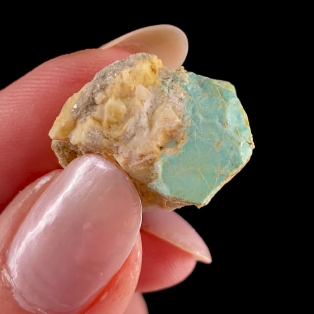 Turquoise pseudomorph after Beryl (rare)