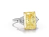 Lab Grown Diamond Fancy Yellow and White Engagement Ring in 18K Yellow and White Gold &#40;8 1/10 ct. tw.&#41;