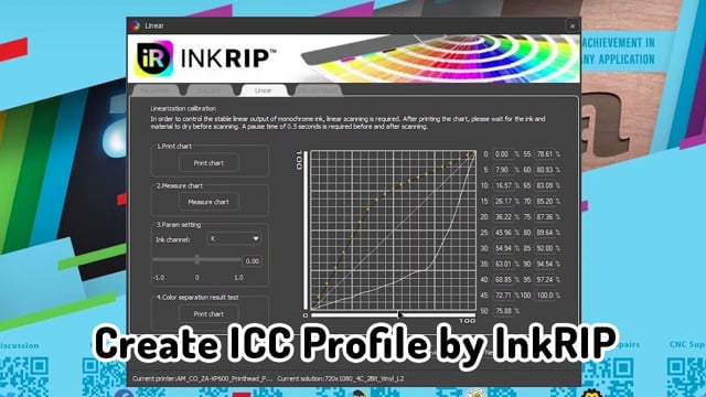 Colour Linearisation and Create ICC Profile by InkRIP Software, Step by Step Tutorial