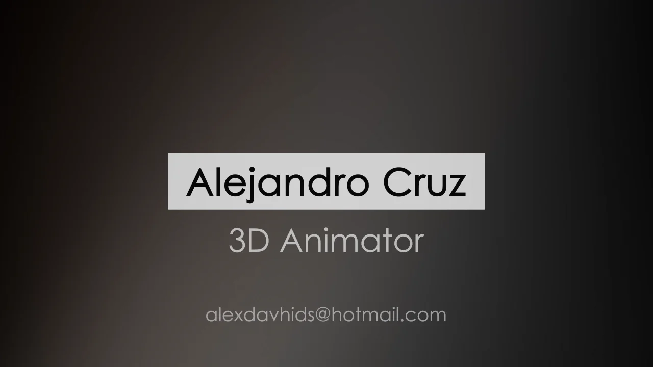 Alejandro Cruz Animation Demo Reel 2024