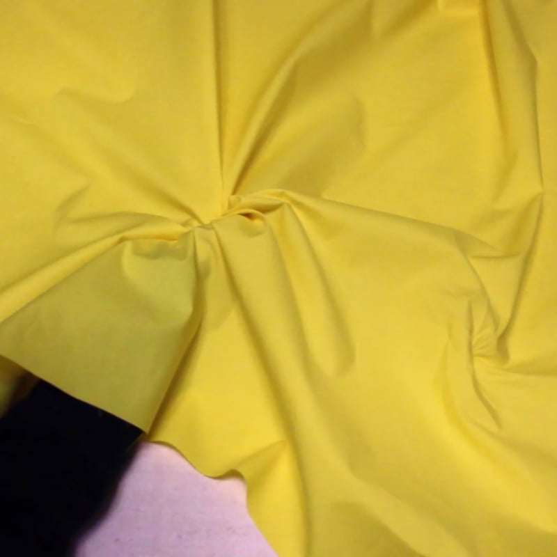 Vidéo: Popeline 100% coton - Jaune