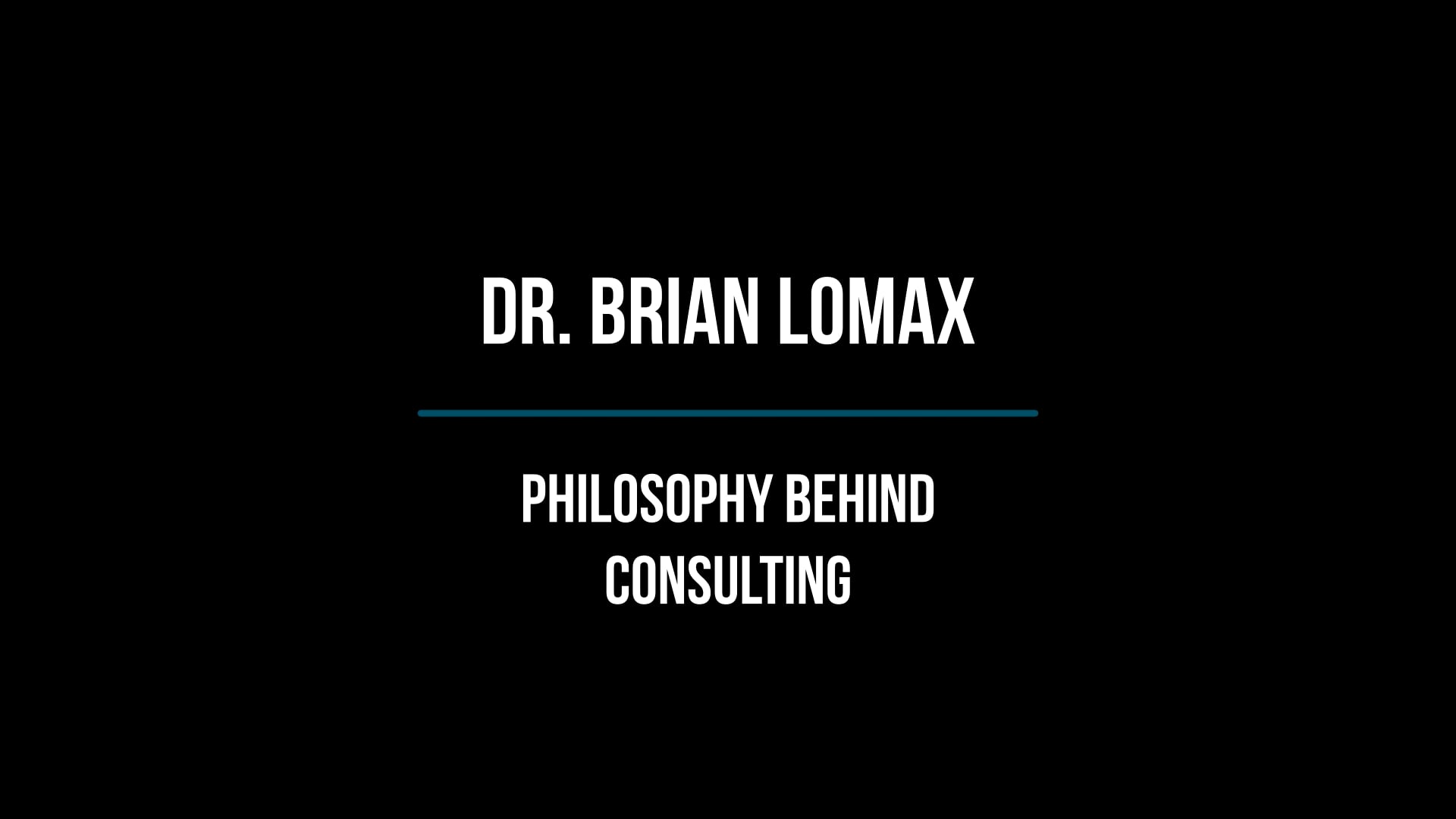 Performance Philosophy with Dr. Lomax