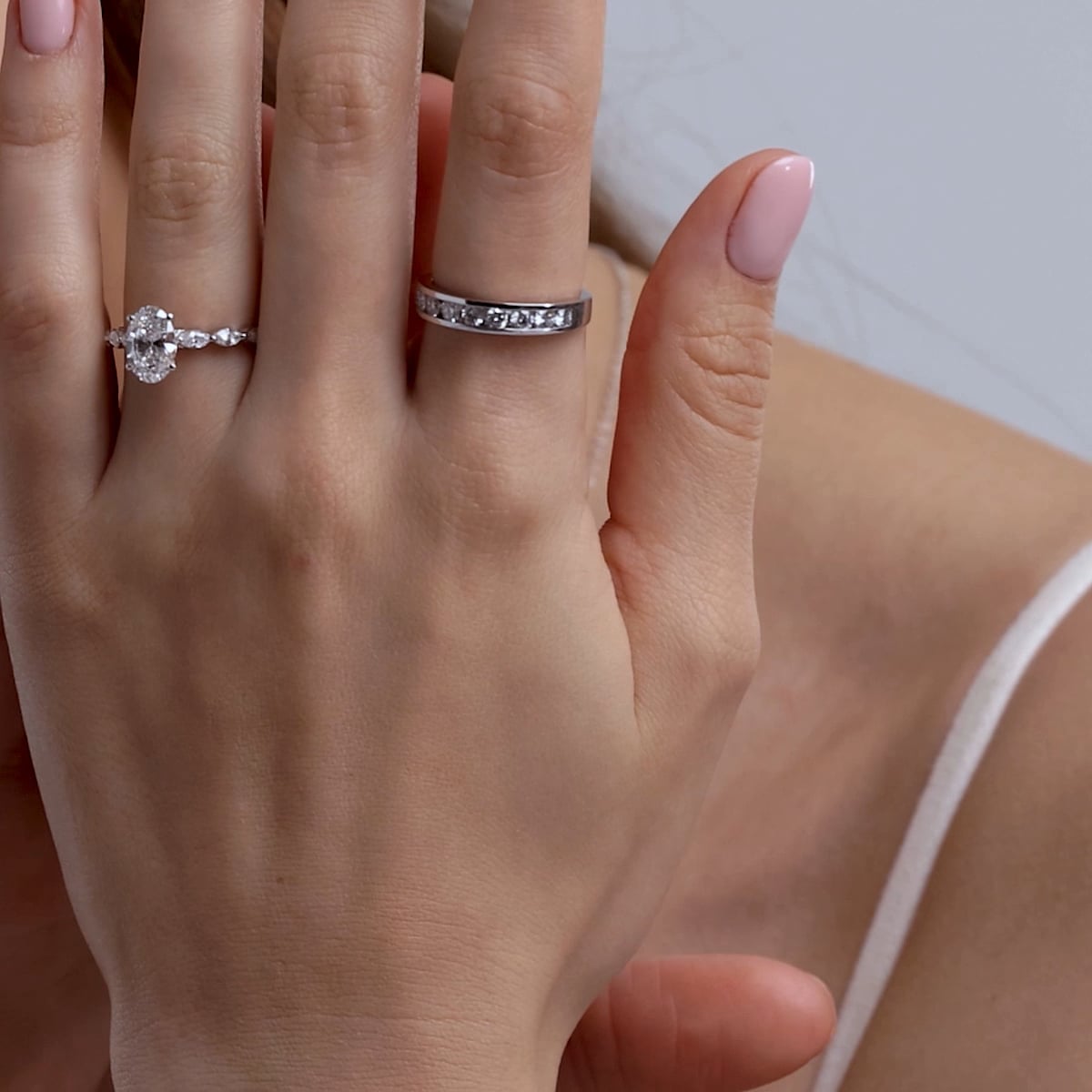 product video 2 for 1 ctw Round Lab Grown Diamond Wedding Band