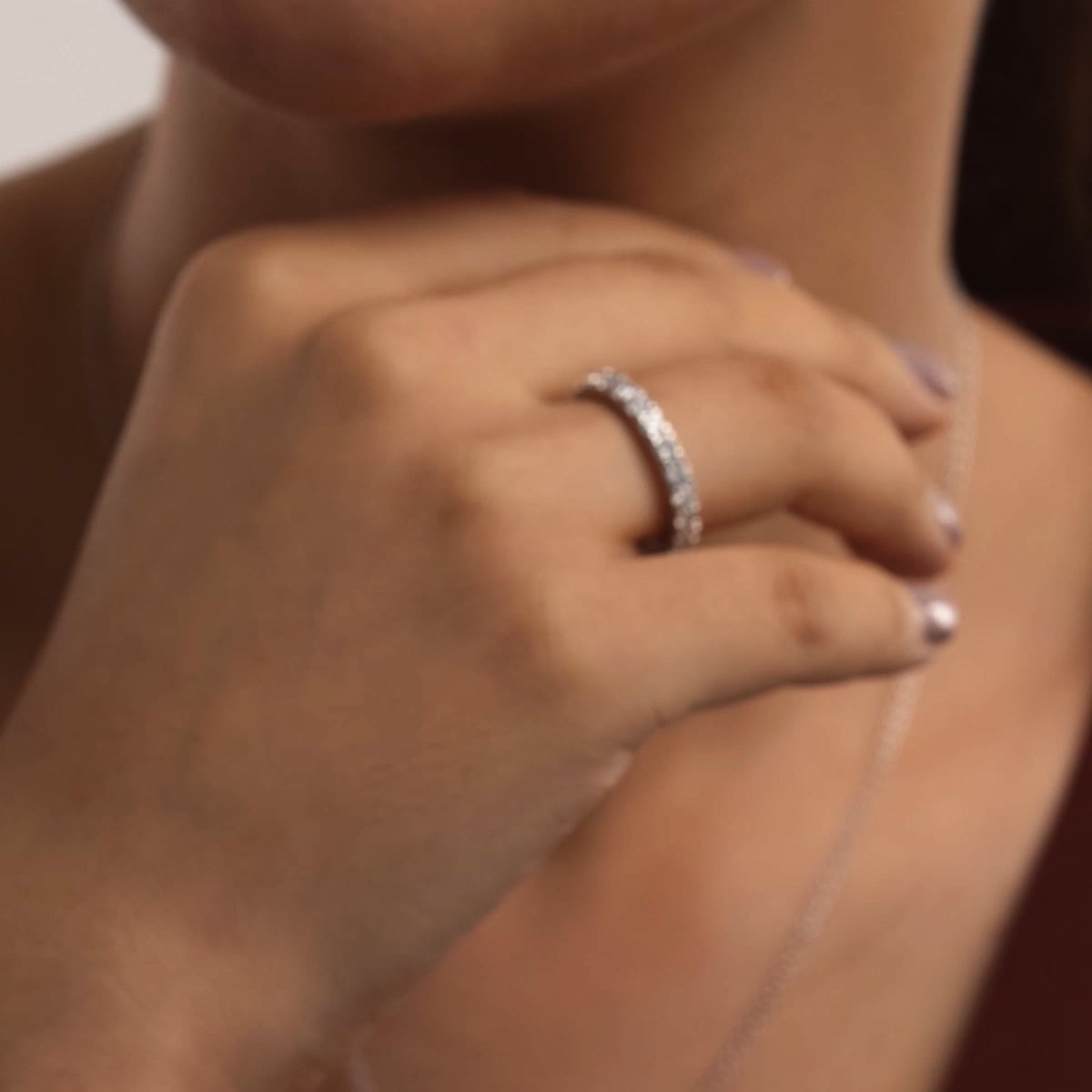 product video 2 for 1 ctw Round Lab Grown Diamond Eternity Band - 2.1mm Width
