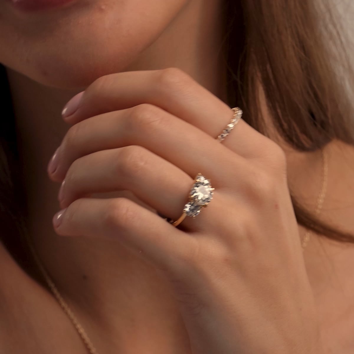 product video 2 for 1 ctw East-West Emerald Lab Grown Diamond Eternity Band - 1.8mm Width