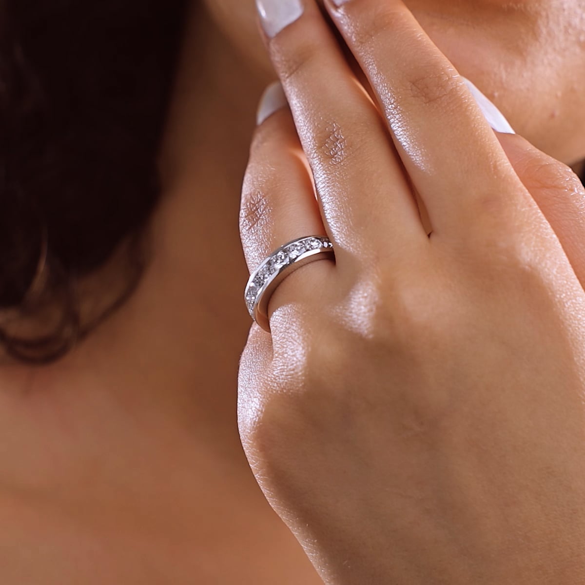 product video 2 for 3 ctw Round Lab Grown Diamond  Wedding Band