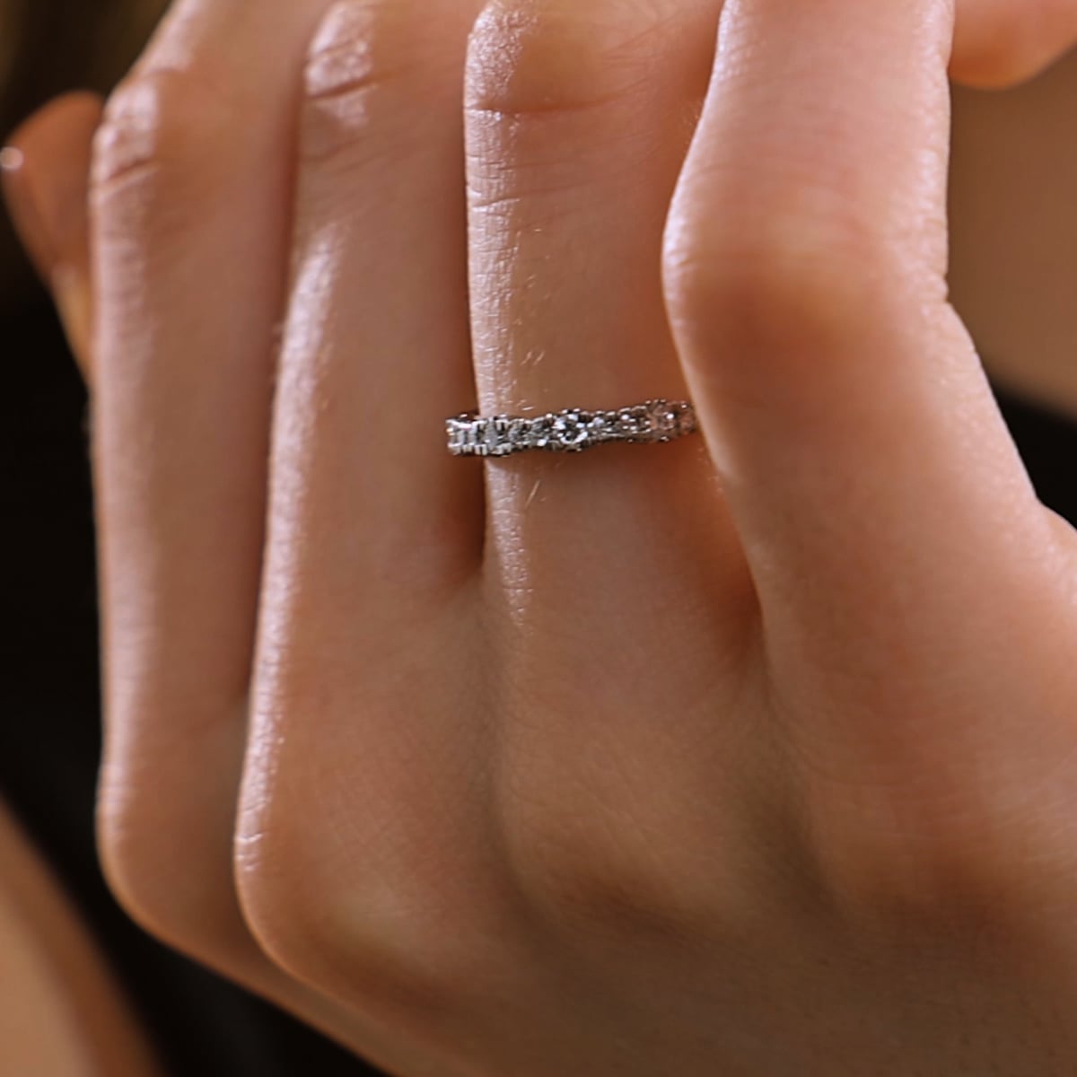 product video 2 for 1/3 ctw Round Lab Grown Diamond Prong Set Wedding Band