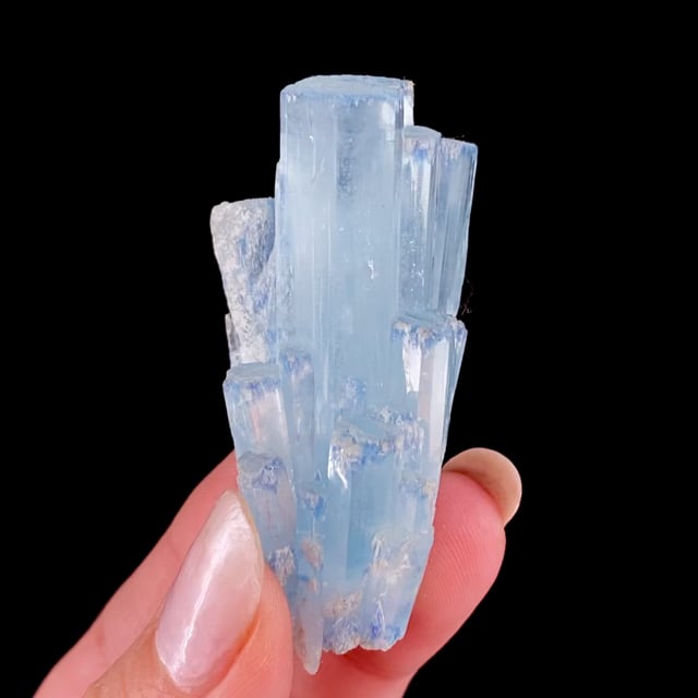 Beryl var: Aquamarine (with rare darker blue ''caps'') (New Find - 2024)