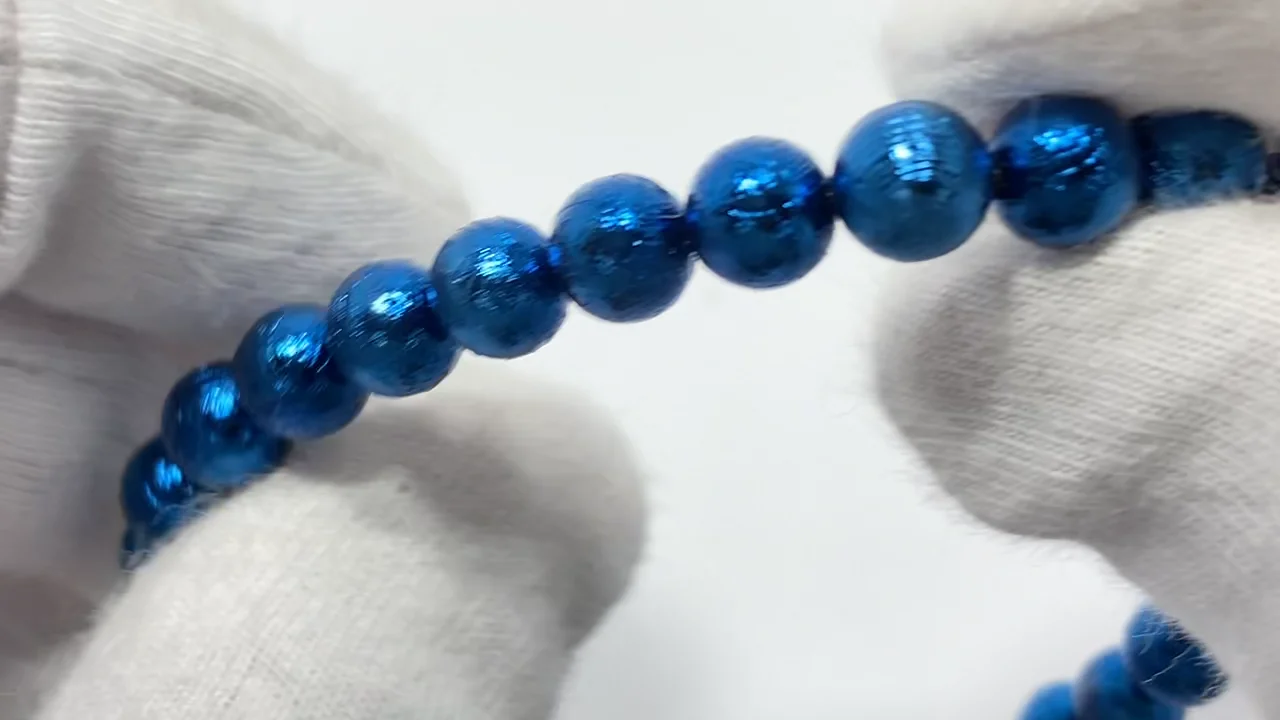 【希少】アルタイ隕石（メテオライト）のブレスレット6mm メテオライト（アルタイ隕石） ラウンド6mm レインボーカラー 1