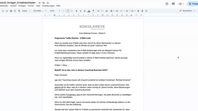 Organischer Traffic - E-Mail-Liste