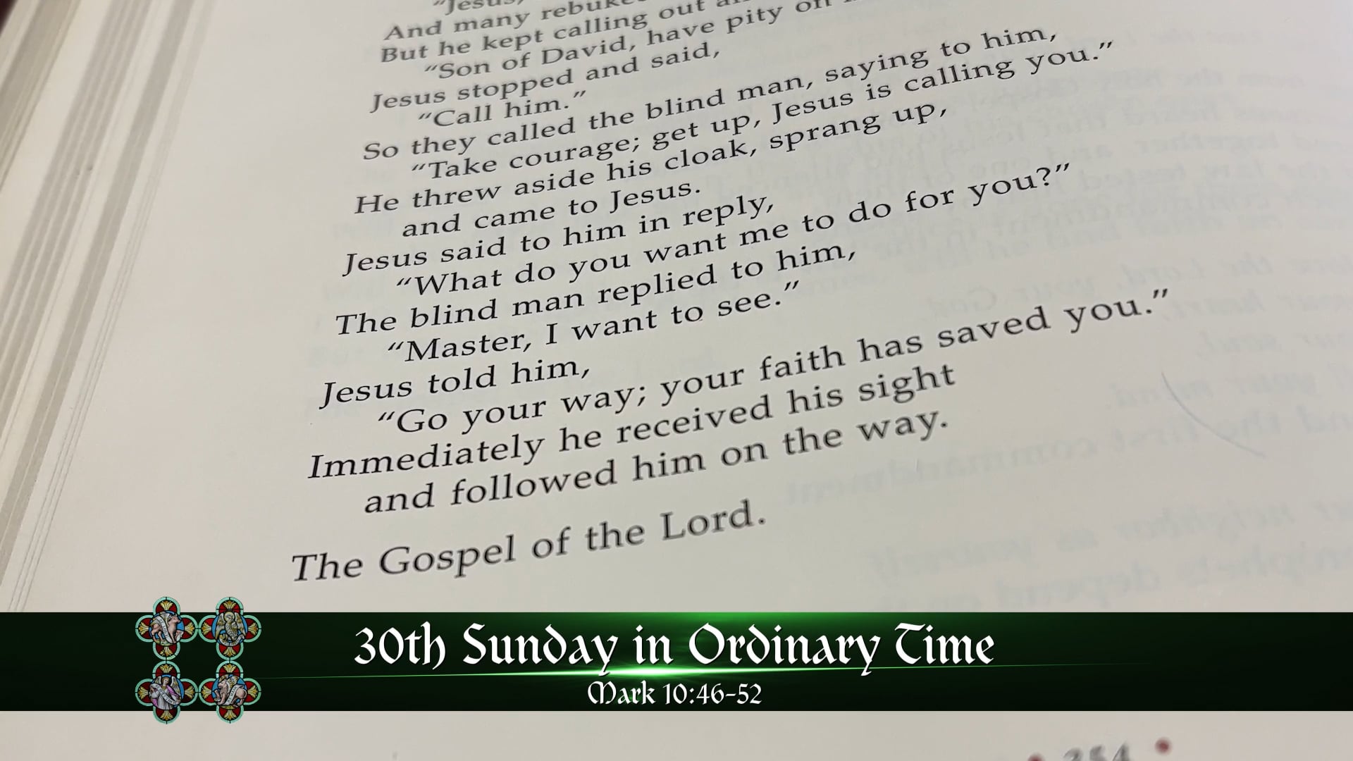 The Word - 30th Sunday in Ordinary Time