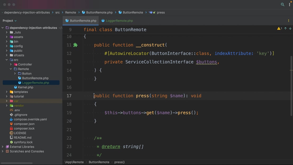 Alias an Interface with AsAlias > Dependency Injection #[Attributes ...