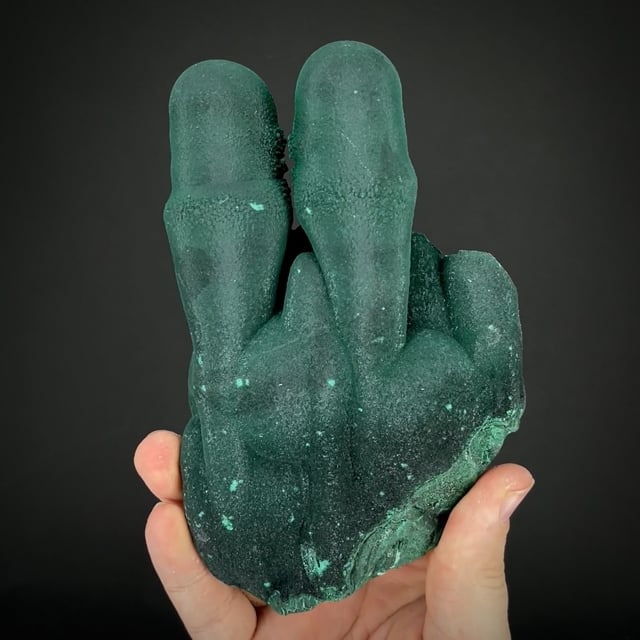 large Malachite stalactites