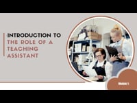 Module 1: Introduction to the Role of a Teaching Assistant