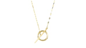 Italian 14kt Yellow Gold Charm-Compatible Toggle Necklace