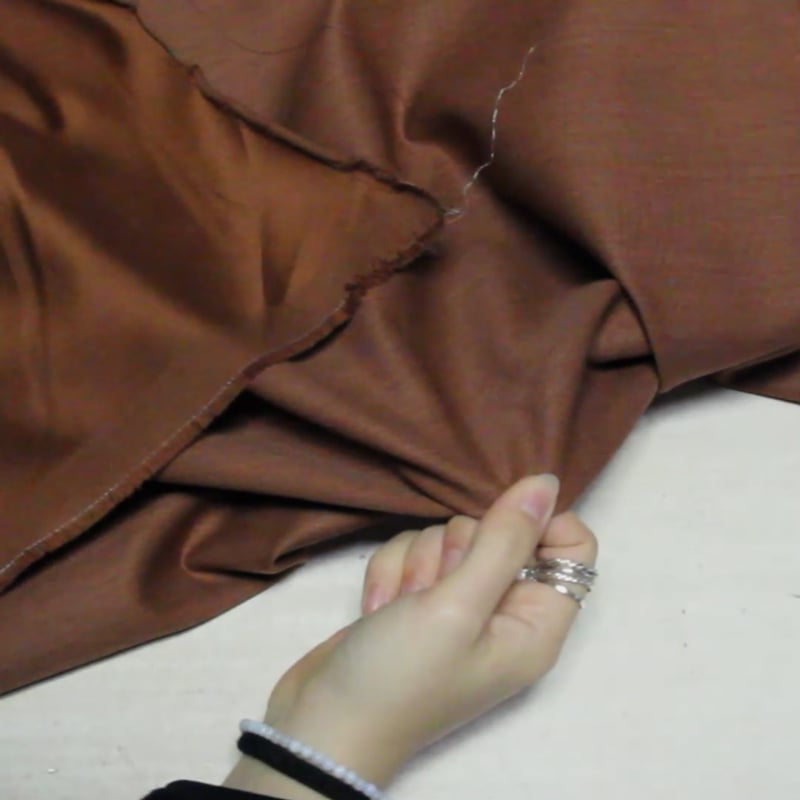 Vidéo: Satin laine & viscose - Terracotta (Coupon de 3 mètres)