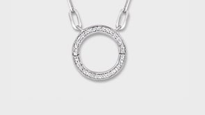 .10 ct. t.w. Diamond Charm-Compatible Circle Necklace in Sterling Silver