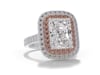 Lab Grown Diamond Engagement Ring with White and Pink Diamonds in 14K White &amp; Rose Gold &#40;5 ct. tw.&#41;