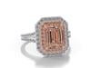 Lab Grown Diamond Pink &amp; White Engagement Ring in 14K White &amp; Rose Gold &#40;3 3/4 ct. tw.&#41;