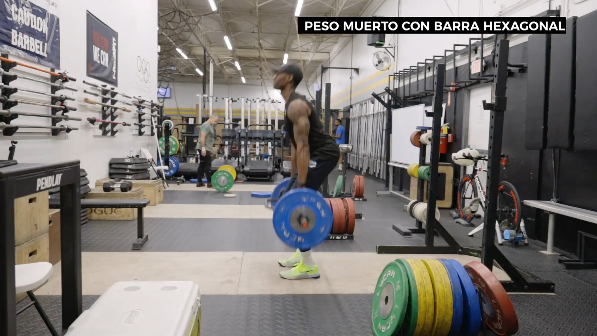 PESO MUERTO CON BARRA HEXAGONAL