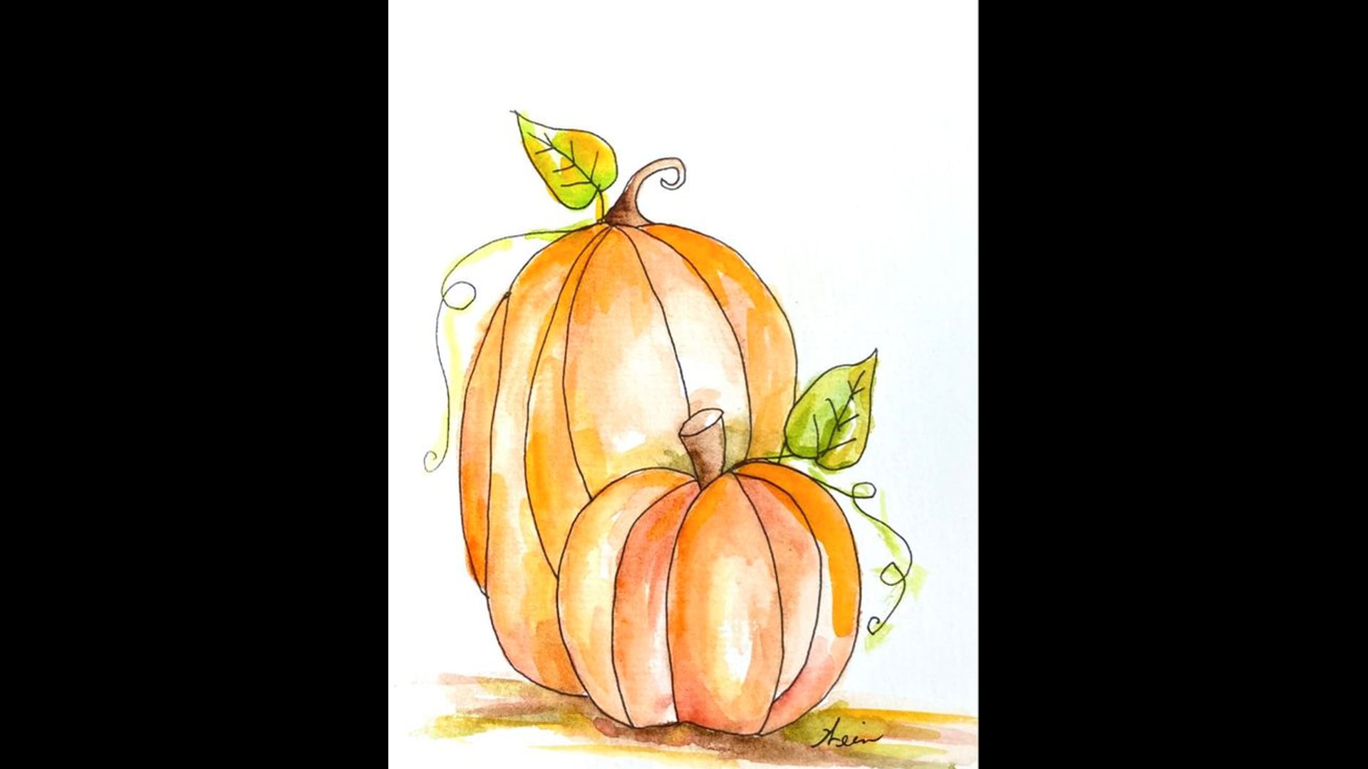 Watercolor Pumpkins 2024