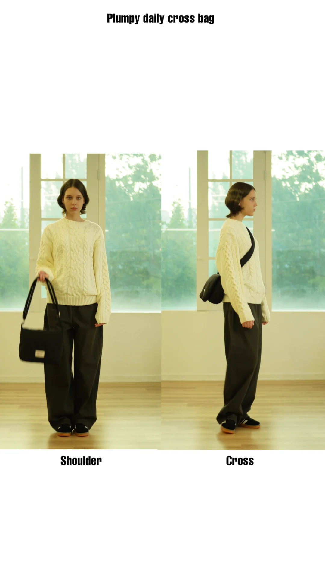 ★masmarulez★ Plumpy daily cross bag _ Black Plumpy daily cross bag _ Black : Masmarulez [마스마룰즈]
