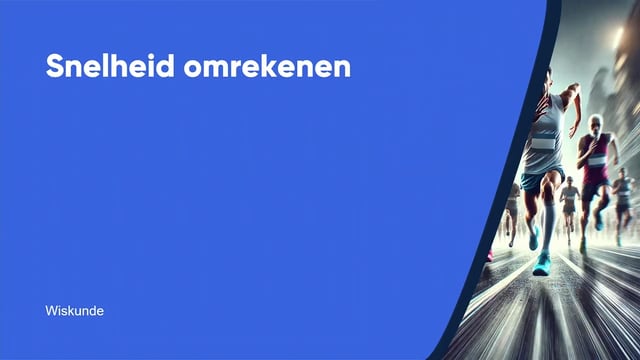 Snelheid omrekenen