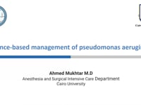 Evidence-based management of pseudomonas aeruginosa