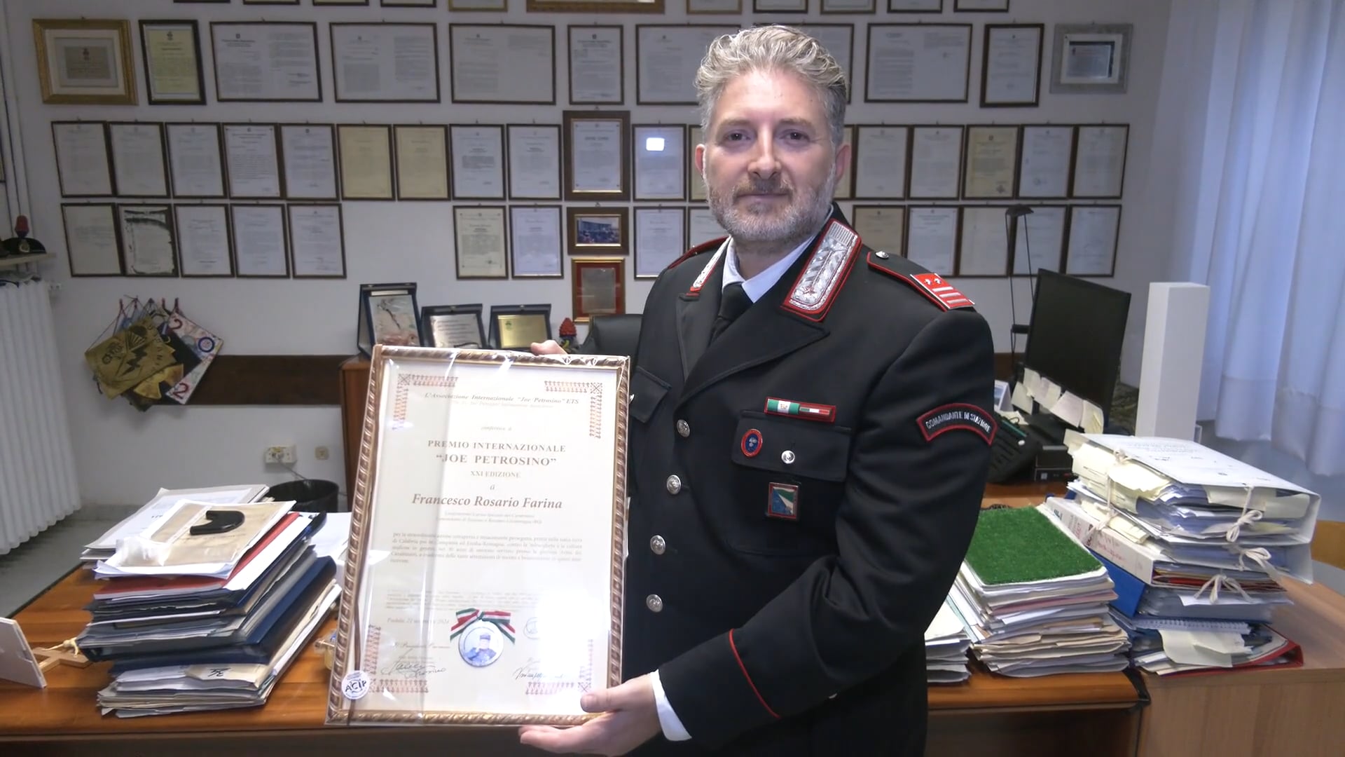 Al luogotenente Farina il premio ‘Joe Petrosino’