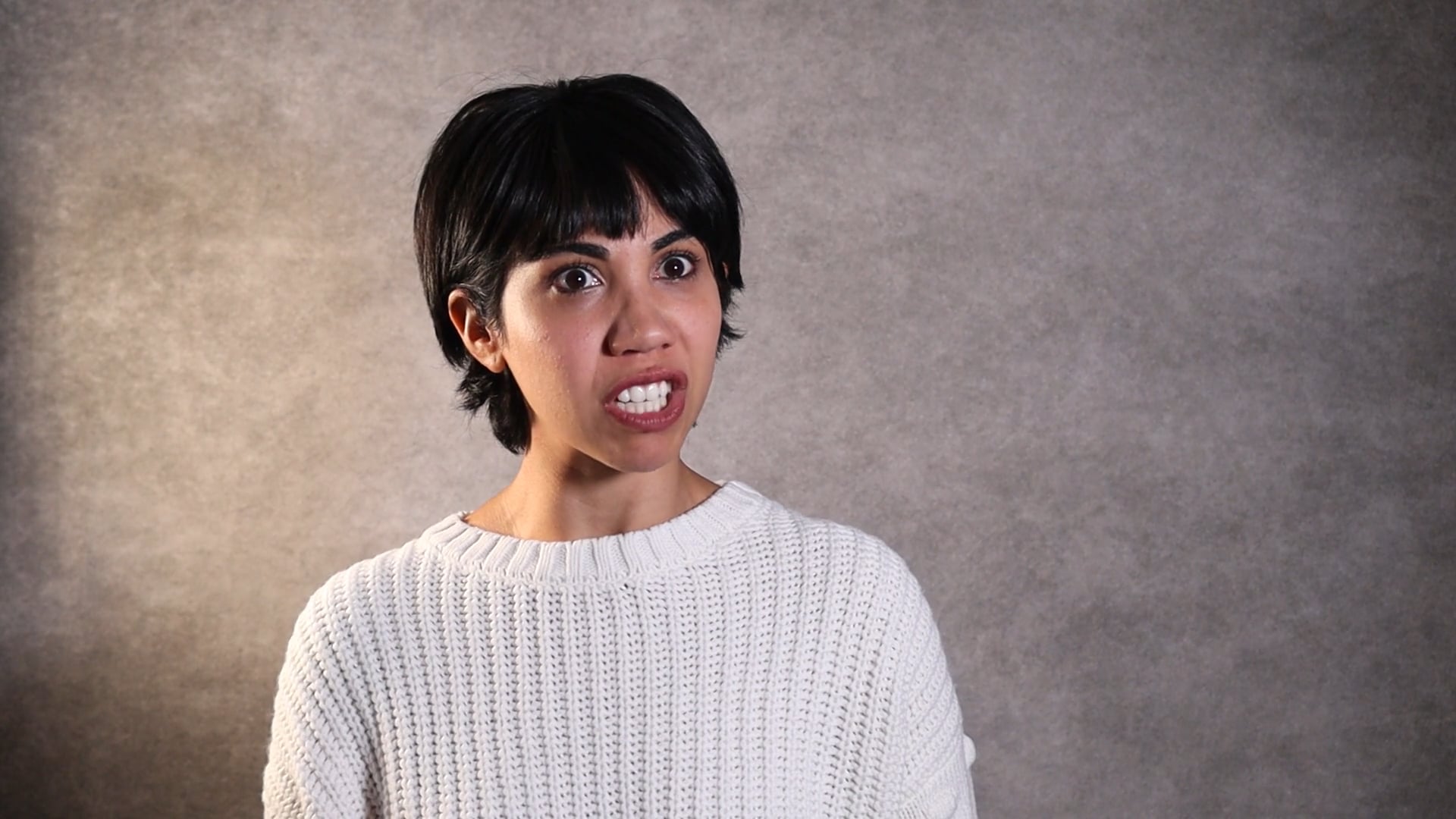 DARK COMEDY-Eccentric Cynical Hispanic Woman, "Laughing Wild" Play