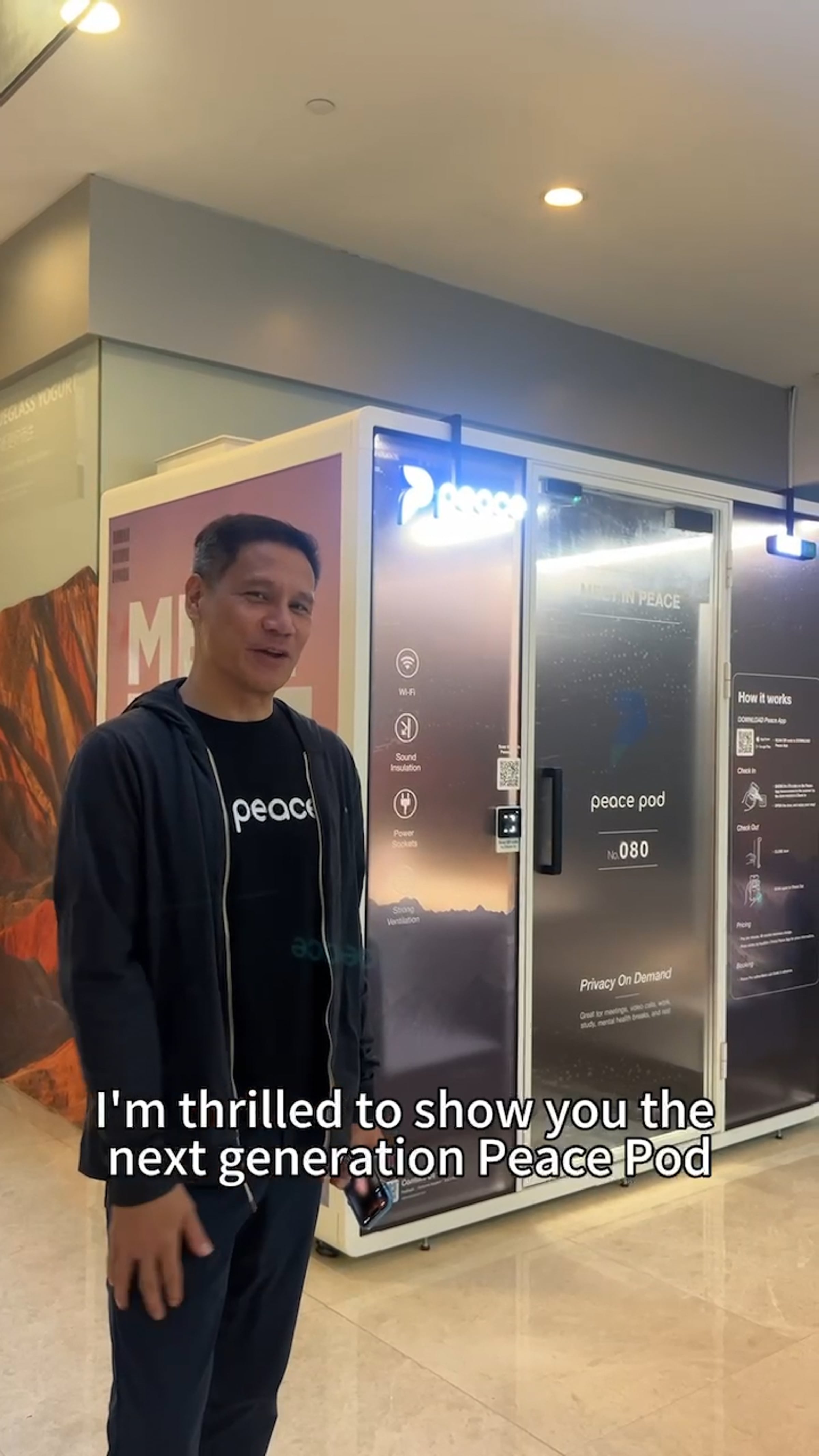 Peace Pod USA demo Walk In Mode