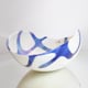 BLUE GRID Murano Glass Bowl Unique Handcrafted Design video