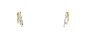 .10 ct. t.w. Diamond Double-Hoop Earrings in Two-Tone Sterling Silver