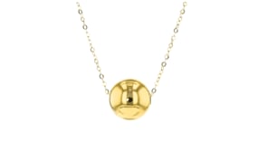 Italian 14kt Yellow Gold Bead Necklace
