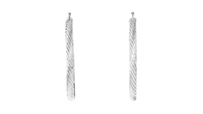 Sterling Silver Twisted Hoop Earrings