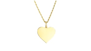 Italian 14kt Yellow Gold Personalized Heart Charm