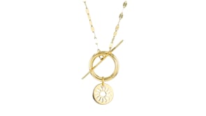 Italian 14kt Yellow Gold Sun Cut-Out Charm
