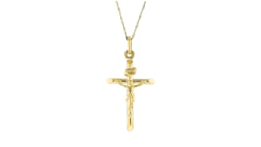 Italian 14kt Yellow Gold Crucifix Pendant